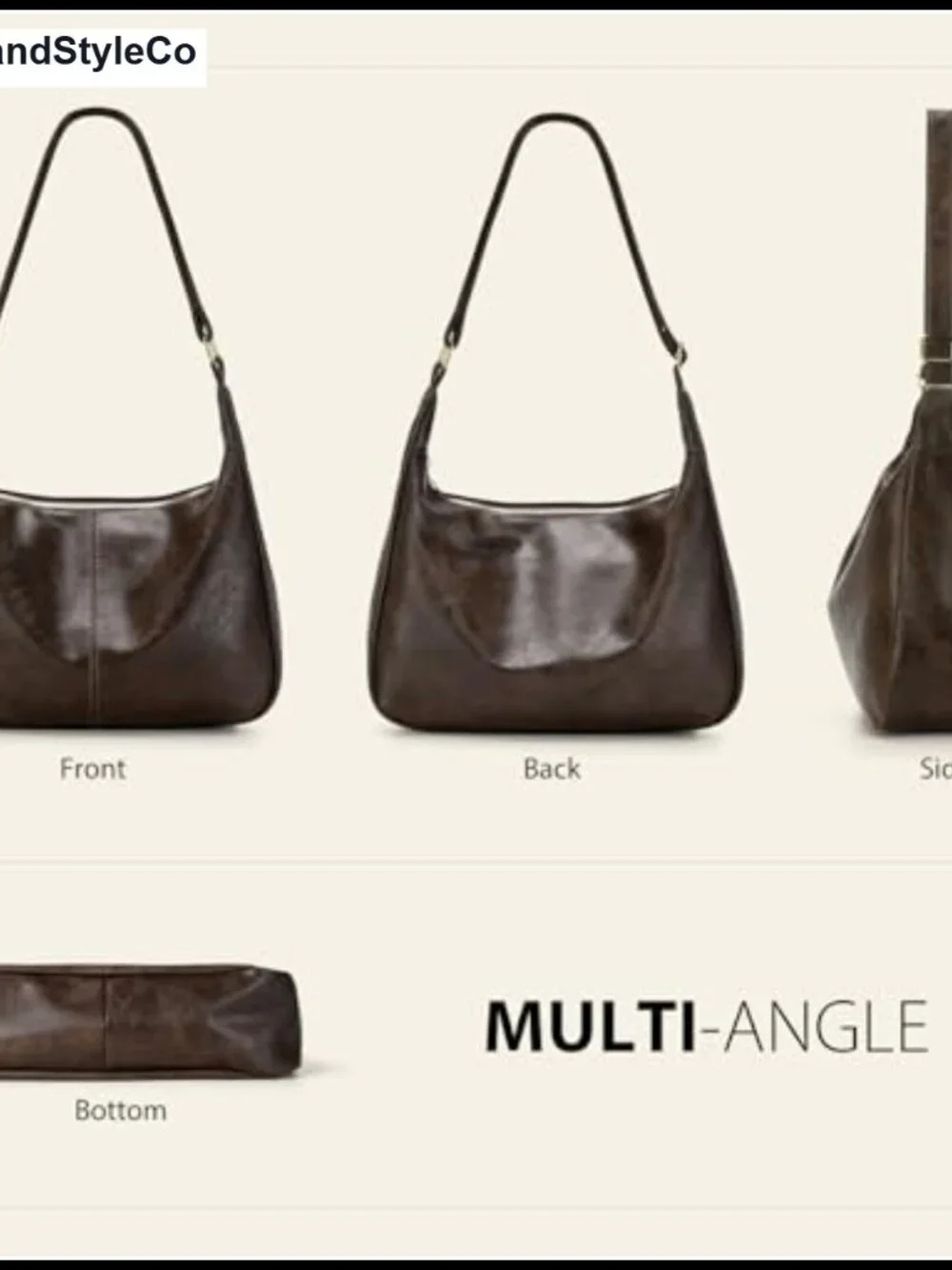Sightor Hobo Bag Women Leather Slouchy Shoulder Purse